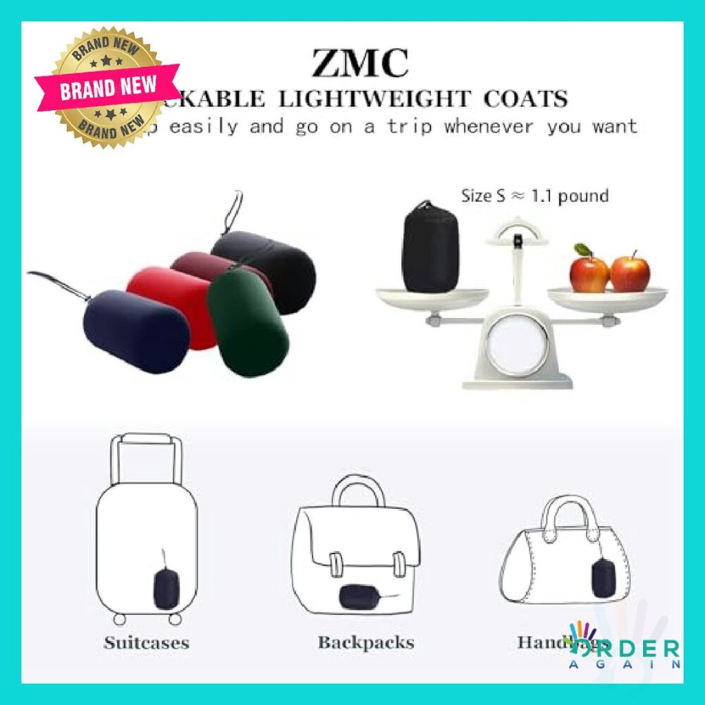 Packable Puffer Jacket Water-Resistant Hooded Sli… - image 7